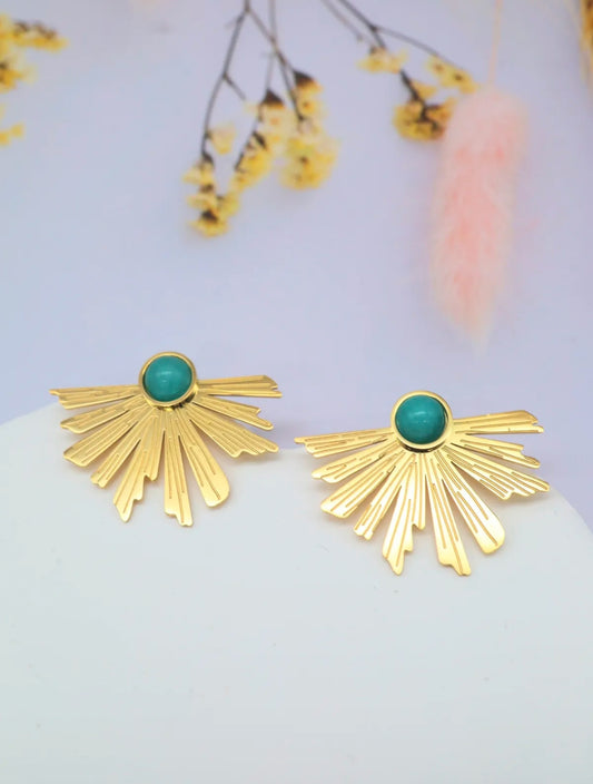 Boucles d'oreille "soleil incas"