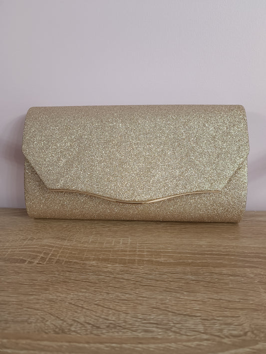 Pochette doré pailleté