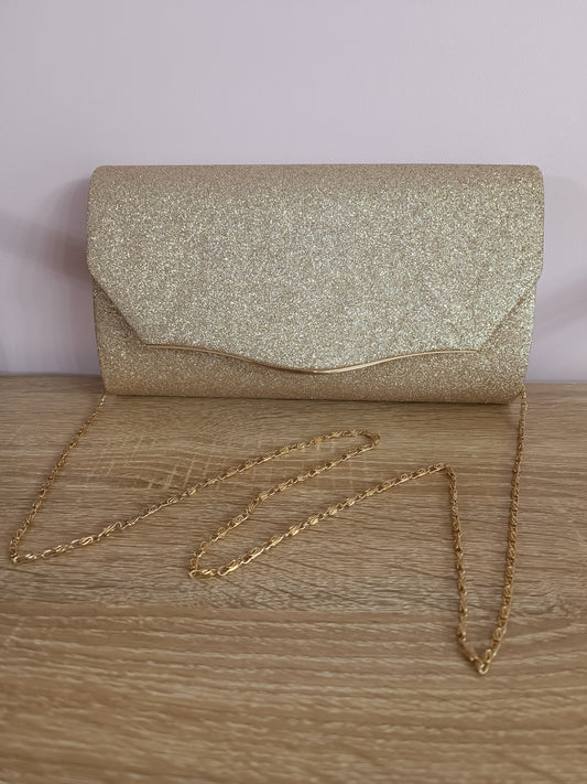 Pochette doré pailleté