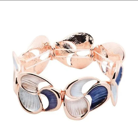 Bracelet métallique "hélice"