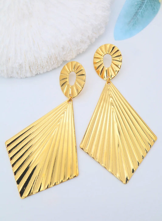 Boucles d'oreille "gold losange"