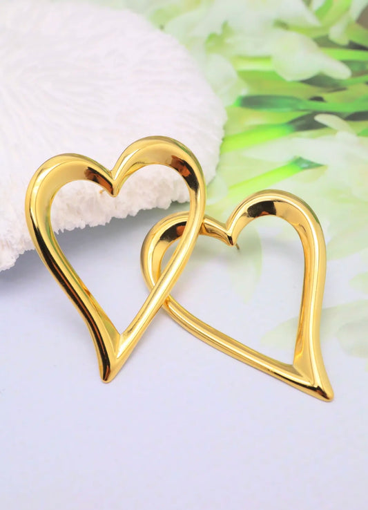 Boucles d'oreille "grand coeur"