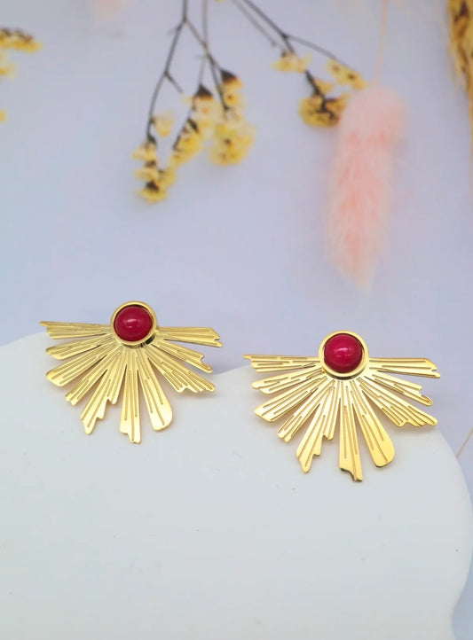 Boucles d'oreille "soleil incas"