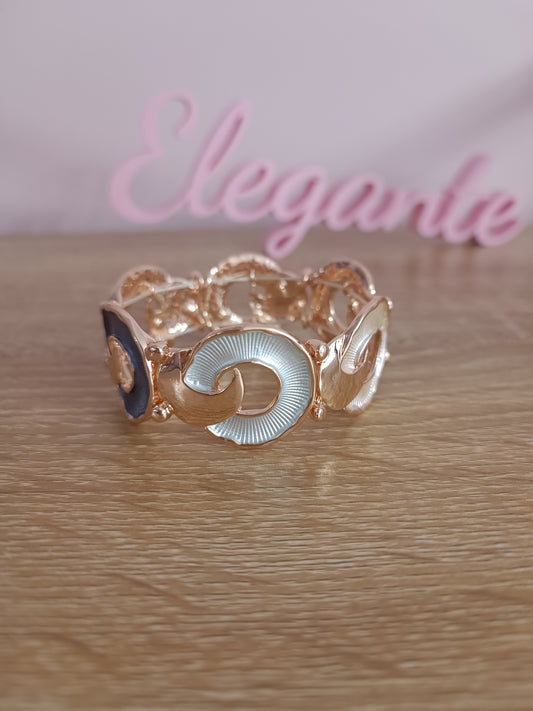 Bracelet métallique "maillons entrelacés"
