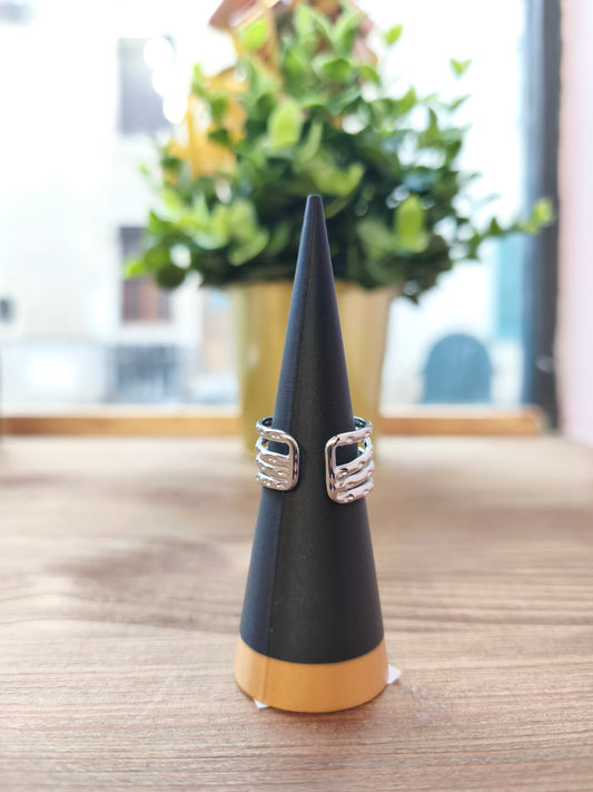 Bague triple anneaux perle et diam